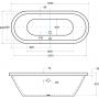 Wanna owalna 185x82 cm owalna biała #WKV185WZ Besco Victoria zdj.2