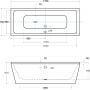 Wanna wolnostojąca 170x75 cm prostokątna biała #WKVE170WS Besco Vena zdj.2