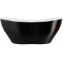 Wanna wolnostojąca 158x70.5 cm owalna biała-czarna-dwukolorowa #WMD160VBW Besco Viya zdj.1