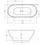 Wanna wolnostojąca 170x70 cm owalna dwukolorowa #WMMC170MKB Besco Moya zdj.2
