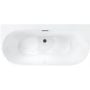 Wanna przyścienna 170x80 cm owalna biała E030XLGM Corsan Mono zdj.4