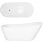 Wanna wolnostojąca 170x74 cm owalna biała V038XLGL Corsan Estella zdj.3