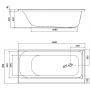 Wanna prostokątna 160x80 cm biały S301119 Cersanit Smart zdj.2