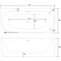 Wanna narożna 170x80 cm prawa biała 649322 Corsan Intero zdj.3