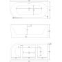 Wanna narożna 160x75 cm prostokątna biała E230LPBL Corsan Intero zdj.2