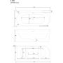 Wanna narożna 160x74 cm prostokątna biała E240LLRG Corsan Intero zdj.2