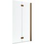 Parawan nawannowy 140 cm 2-częściowy miedź szczotkowany/szkło przezroczyste 100101409301R Radaway Nes Brushed Copper PND I zdj.1