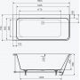 Wanna z hydromasażem 160x73 cm prostokątna biała WAEXLIL2INSPAIR160PWHN Excellent Lila 2.0 zdj.2