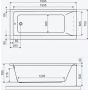 Wanna prostokątna 170x70 cm biała WANLSAV17WH Excellent Savia zdj.2