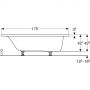 Wanna prostokątna 170x70 cm biała 554284011 Geberit Selnova zdj.3