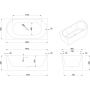 Wanna przyścienna 160x80 cm owalna biała AN0316L Invena Astri zdj.3