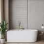 Wanna przyścienna 160x80 cm owalna biała AN0316L Invena Astri zdj.4