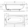Wanna prostokątna 180x80 cm biała T476201 Ideal Standard I.Life zdj.2