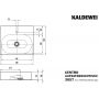 Umywalka 60x50 cm prostokątna nablatowa biała 903006013001 Kaldewei Centro zdj.2