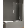 Parawan nawannowy 120 cm 2-częściowy chrom połysk/szkło przezroczyste EXK4098 New Trendy Smart zdj.1