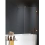 Parawan nawannowy 70 cm 1-częściowy miedź szczotkowany/szkło przezroczyste EXK8213WP New Trendy Eventa Copper Brushed zdj.1