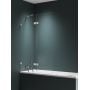 Parawan nawannowy 140 cm 2-częściowy szczotkowany/szkło przezroczyste EXK8758 New Trendy Avexa Nickel Brushed zdj.1