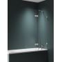 Parawan nawannowy 110 cm 2-częściowy szczotkowany/szkło przezroczyste EXK8753 New Trendy Avexa Nickel Brushed zdj.1