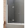 Parawan nawannowy 110 cm 2-częściowy chrom połysk/szkło przezroczyste P0083 New Trendy New Soleo zdj.1