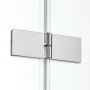 Parawan nawannowy 110 cm 2-częściowy chrom połysk/szkło przezroczyste P0083 New Trendy New Soleo zdj.3