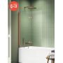 Parawan nawannowy 110 cm 2-częściowy miedź szczotkowany/szkło przezroczyste P0137 New Trendy New Soleo zdj.1