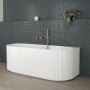 Wanna przyścienna 160x75 cm prostokątna biała 12025000 Oltens Hamnes zdj.10