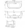 Wanna przyścienna 160x75 cm owalna biała 00330 Polimat Sola zdj.2