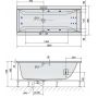 Wanna z hydromasażem 180x90 cm prostokątna 13111H Polysan Cleo zdj.2