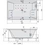 Wanna z hydromasażem 180x120 cm prostokątna 13611HA Polysan Dupla zdj.2