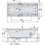 Wanna z hydromasażem 150x75 cm prostokątna 27611HA Polysan Cleo zdj.2