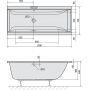 Wanna prostokątna 150x75 cm 27611 Polysan Cleo zdj.2