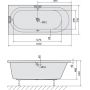 Wanna prostokątna 165x75 cm biała 32611 Polysan Astra zdj.2