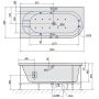 Wanna z hydromasażem 165x80 cm narożna asymetryczna 33611HA Polysan Astra zdj.2