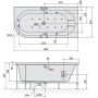 Wanna z hydromasażem 165x80 cm narożna asymetryczna 34611HA Polysan Astra zdj.2