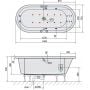 Wanna z hydromasażem 165x75 cm owalna 35611HA Polysan Astra zdj.2