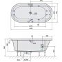 Wanna z hydromasażem 165x75 cm owalna 35611H Polysan Astra zdj.2