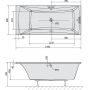 Wanna prostokątna 170x80 cm 41119 Polysan Alia zdj.2