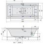 Wanna z hydromasażem 190x90 cm prostokątna biały 71607HA Polysan Marlene zdj.2