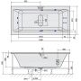 Wanna z hydromasażem 190x90 cm prostokątna 71607H Polysan Marlene zdj.2