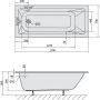 Wanna prostokątna Slim 170x70 cm 71708S Polysan Noemi zdj.2