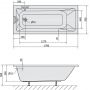 Wanna prostokątna 170x70 cm 71708 Polysan Noemi zdj.2