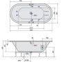 Wanna z hydromasażem 185x80 cm narożna symetryczna 72179H Polysan Viva zdj.2