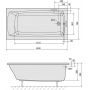 Wanna prostokątna 140x70 cm 72201S Polysan Lily zdj.2
