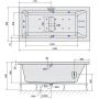 Wanna z hydromasażem 170x80 cm prostokątna 72403HA Polysan Marlene zdj.2