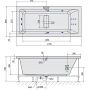 Wanna z hydromasażem 170x80 cm prostokątna 72403H Polysan Marlene zdj.2