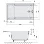 Wanna prostokątna 120x75 cm 72913 Polysan Jazz zdj.2