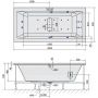 Wanna z hydromasażem 200x90 cm prostokątna 78731HA Polysan Marlene zdj.2