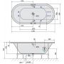 Wanna z hydromasażem 175x80 cm owalna 79119H Polysan Viva zdj.2