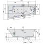 Wanna z hydromasażem 170x90 cm narożna asymetryczna 81111HA Polysan Adriana zdj.2