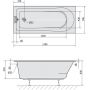 Wanna prostokątna Slim 170x70 cm 87111S Polysan Lisa zdj.2